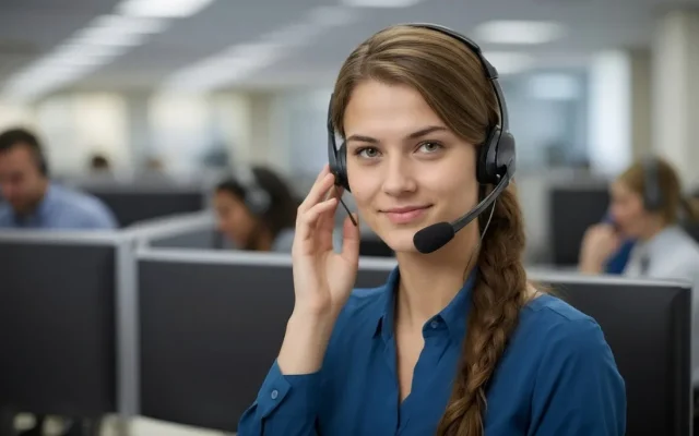 Manajer HR sedang menganalisis data karyawan di kantor modern