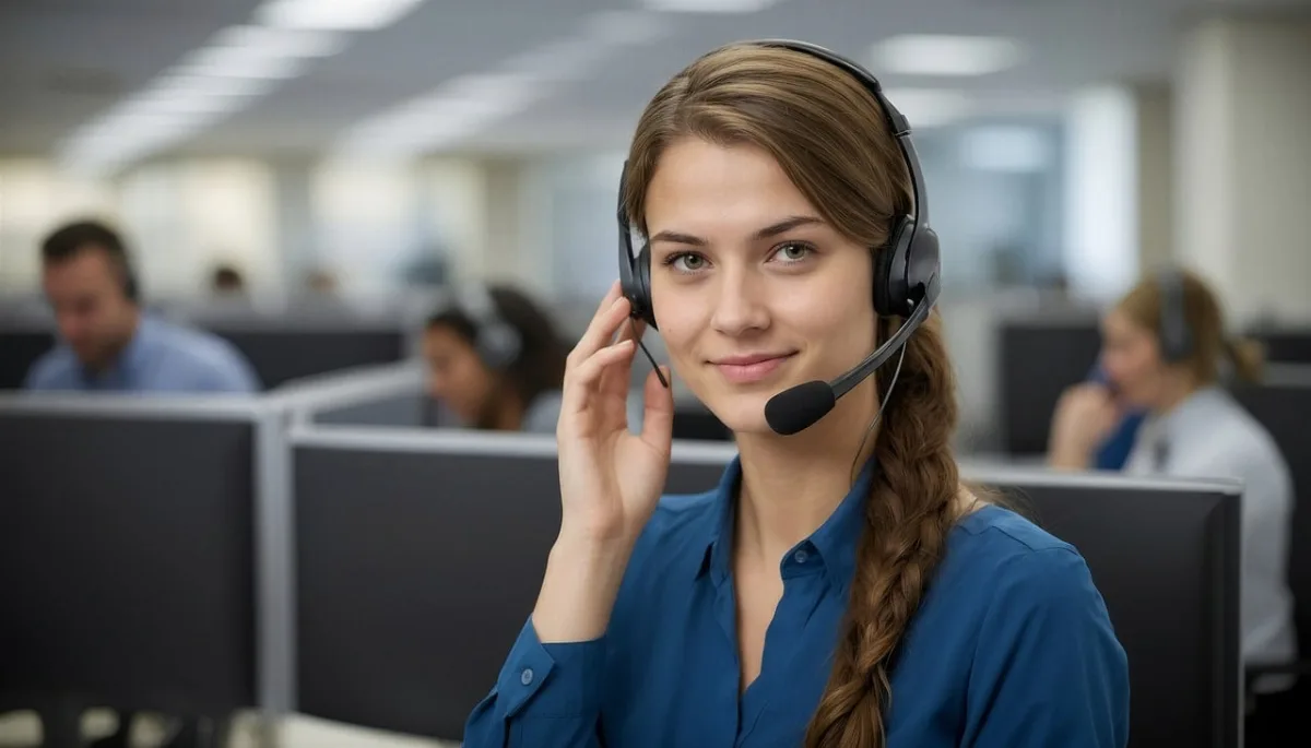 Manajer HR sedang menganalisis data karyawan di kantor modern